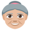 Old Woman - Medium Light emoji on Emojione